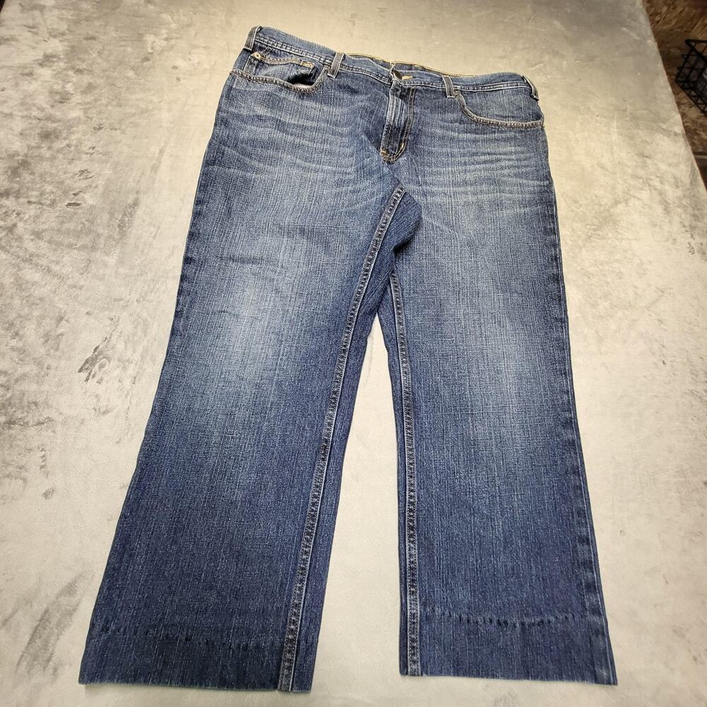 Mustang Jeans Mens 38x29 Blue Straight Regular Fit Distressed Medium Wash